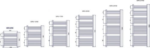 Grzejnik łazienkowy DIAMOND GR3 570x1200, antracyt