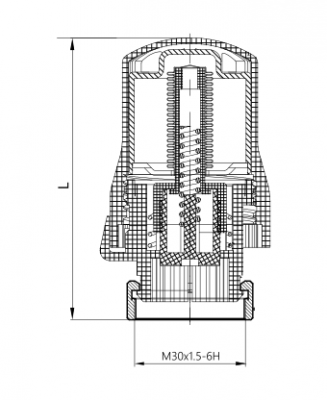 Głowica termostatyczna do grzejników Diamond  Mini model 398