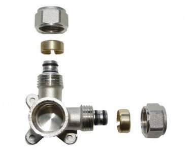Kolano cyrkulacyjne PEX 16X1/2X16 skręcane