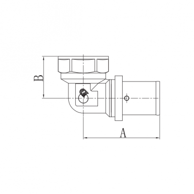 Kolano pex zaciskane 16x1/2 GW