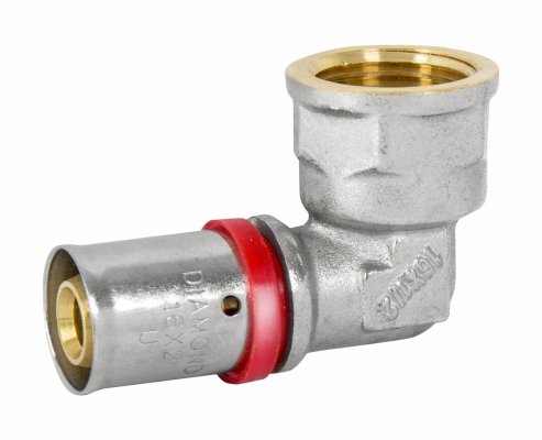 Kolano pex zaciskane 16x1/2 GW