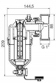 Filtr magnetyczny separator zanieczyszczeń instalacji C.O 1 cal