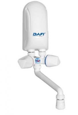Przepływowy ogrzewacz wody Dafi z baterią 5,5kW