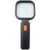 Lupa ręczna LR-2 podświetl. 80x80mm/3x,  4 LED