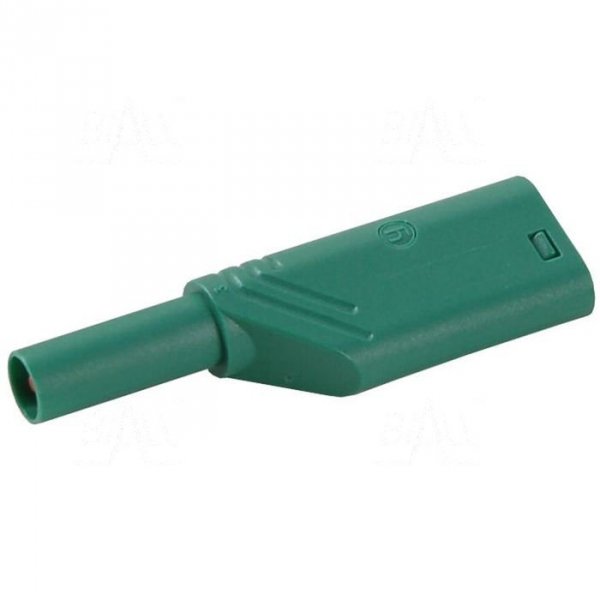 Wtyk banan bezp. 4mm do poł. wież. LAS S WS-GN 24A  zielony