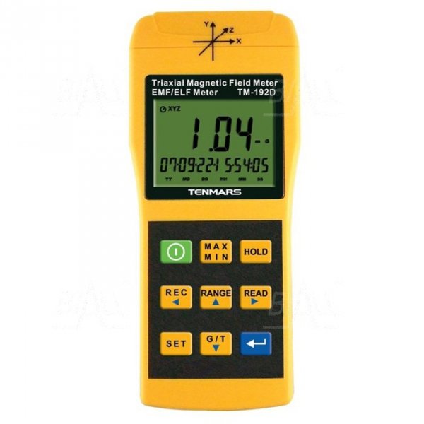TM192D Miernik pola elektromagnetycznego 3 osiowy 2kHz z logger/rejestr. USB TENMARS