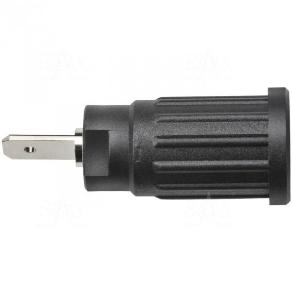 Gniazdo panelowe bezp. 4mm wcisk. SEPB1773-BK 24A CAT II 1,5kV czarny