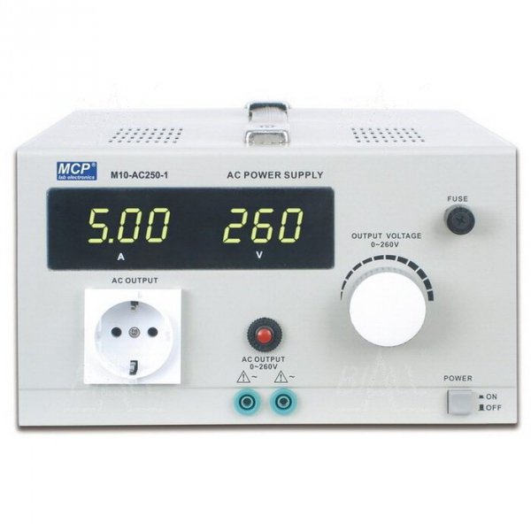 Zasilacz lab M10-AC250-1  AC 0-260V/5A, 1300VA autotransformator MCP