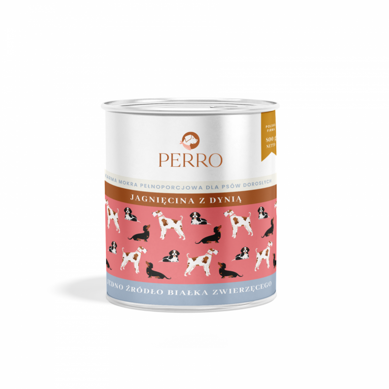 Perro Jagnięcina z Dynią 800g- karma mokra dla psów dosrosłych