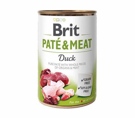 BRIT PATE & MEAT DUCK puszka dla psa z kaczką 400g
