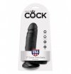 Pipedream King Cock 7 Cock with Balls Black - Dildo czarne z jądrami i przyssawką 17 cm