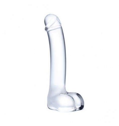 Glas Realistic Curved Glass G-Spot - szklane dildo