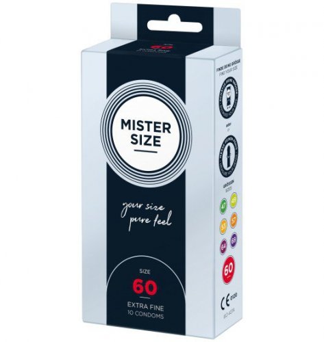 Mister.Size 60 mm Condoms 10 Pieces - prezerwatywy