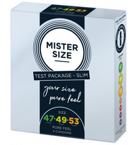 Mister.Size Testbox 47-49-53 3 Condoms - prezerwatywy