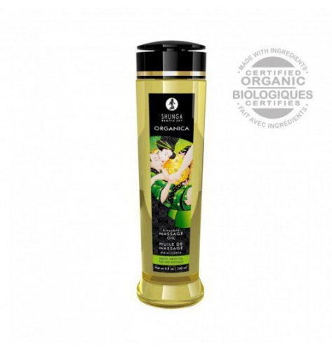 Shunga Natural Massage Oil Organica Green Tea 240ml - olejek do masażu 
