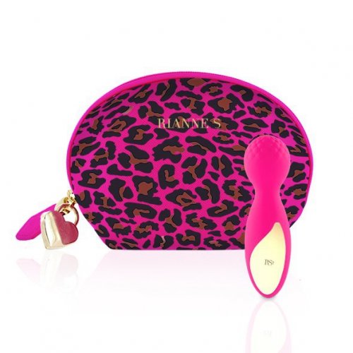 Rianne S - Essentials  Lovely Leopard - Mini różdżka, różowa