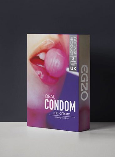 Egzo Oral Condom Ice Cream 3pc - prezerwatywy do seksu oralnego 