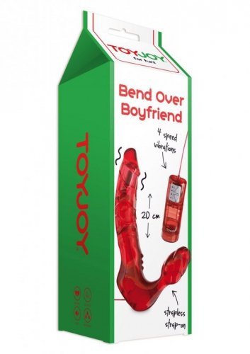 Toy Joy Bend Over Boyfriend Vibrating Red - proteza