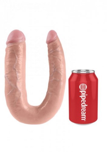King Cock Double Trouble L Flesh - podwójne dildo
