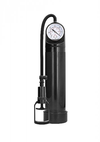 Pumped Comfort Pump With Advanced PSI Gauge - pompka do powiększania penisa, czarna