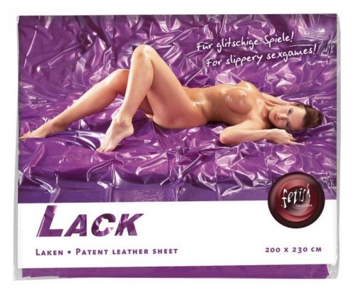 fetish Collection Vinyl Bed Sheet purple - prześcieradło winylowe 200x230