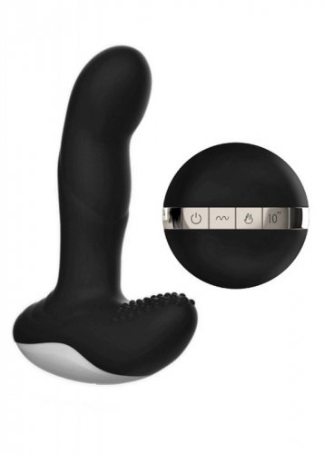 Masażer Prostaty -Silicone Massager USB 7 Function + Pulsator / Heating BLACK