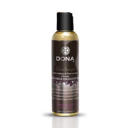 Dona Kissable Massage Oil Chocolate Mousse - jadalny olejek do masażu Czekoladowy