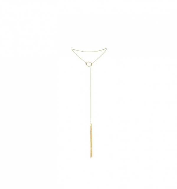 Bijoux Indiscrets Magnifique Tickler Pendant (złoty) - naszyjnik z pejczykiem z kolekcji