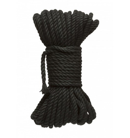 Kink Hogtied Bind &amp; Tie 6mm Black Hemp Bondage Rope 50 Feet czarna lina do krepowania BDSM