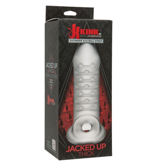 Kink Jacked Up Thick - nakładka na penisa z pierścieniem 13cm