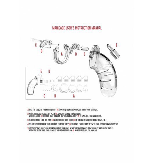 Mancage Model 01 - Chastity - 3.5&quot; - Klatka Na Penisa 