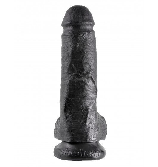King Cock 8&quot; Cock with Balls Black