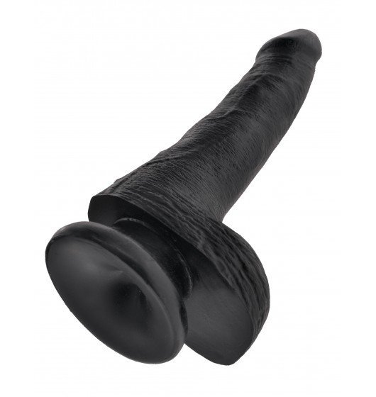 King Cock 6&quot; Cock with Balls Black