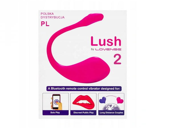 Lovense Lush 2 wibrująca różowa kulka sterowana aplikacją na smartfona