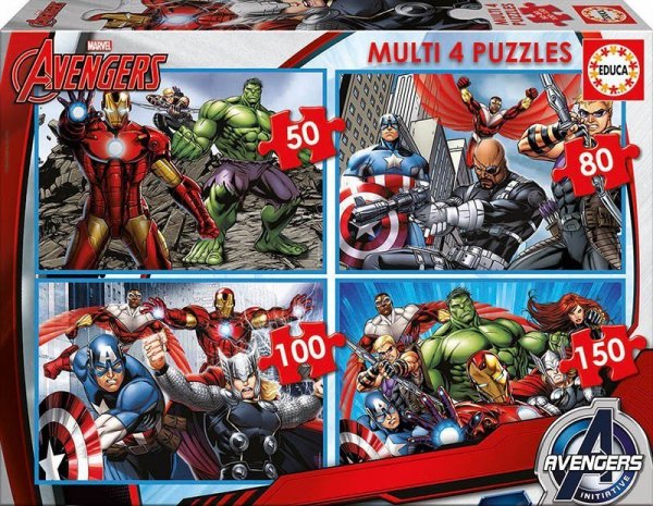 Puzzle 50-80-100-150 elementów Avengers