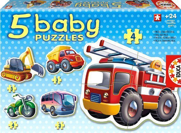 Puzzle Baby 19 elementów Pojazdy