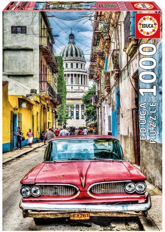 Puzzle 1000 elementów, Vintage Car in old Havana