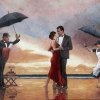 Singing Butler by Theo Michael - długi parasol delux ze skórzaną rączką
