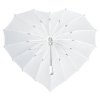 Serce - biały parasol w kształcie serca