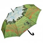 Claude Monet &quot;Pole maków&quot; długi parasol ze skórzaną rączką