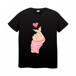 Koszulka z nadrukiem - Finger Heart 2
