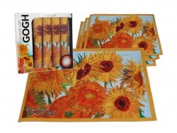 Komplet 4 podkładek - van Gogh - Słoneczniki