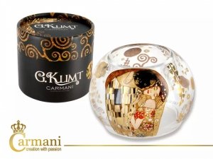 Świecznik szklana kulka - Gustav Klimt - Pocałunek