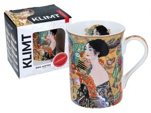 Kubek Classic New - Gustav Klimt - Kobieta z wachlarzem