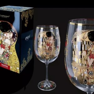 Kieliszek do wina - Gustav Klimt - Pocałunek