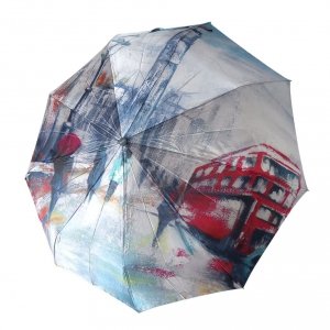 Londyn jesienią - parasolka satynowa full-auto + gift box