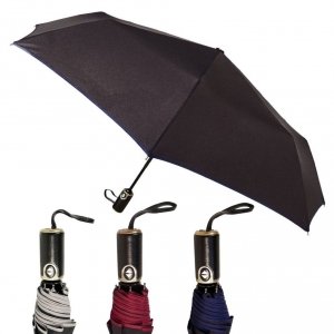 Ben - parasol składany full auto rączka skóra MP332