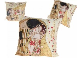 Poduszka z wypełnieniem/suwak - Gustav Klimt - Pocałunek