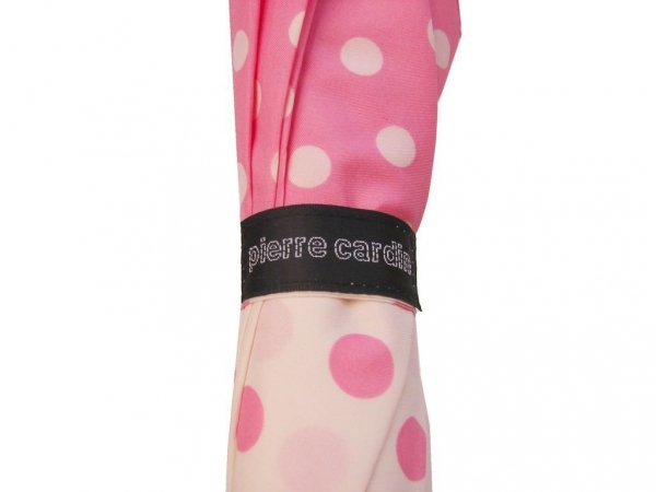 Pierre Cardin - różowe groszki - parasol długi automat