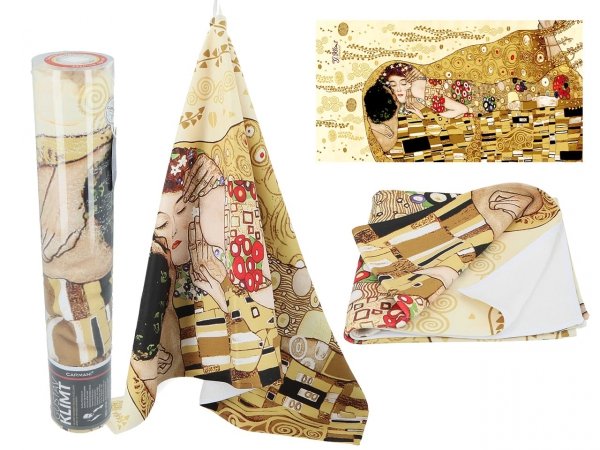 Ręcznik - Gustav Klimt - Pocałunek (kremowe tło)